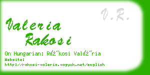 valeria rakosi business card